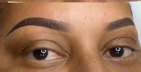 a woman's eyebrows before and after treatment